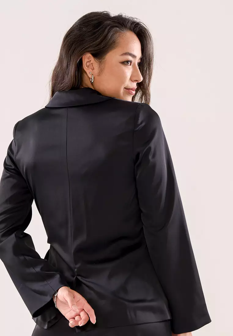 Satin on sale wrap jacket