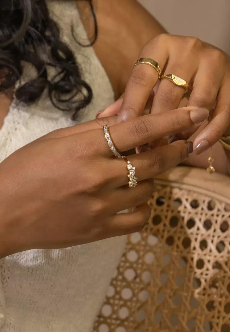 Classic Baguette 14K Gold Vermeil Ring