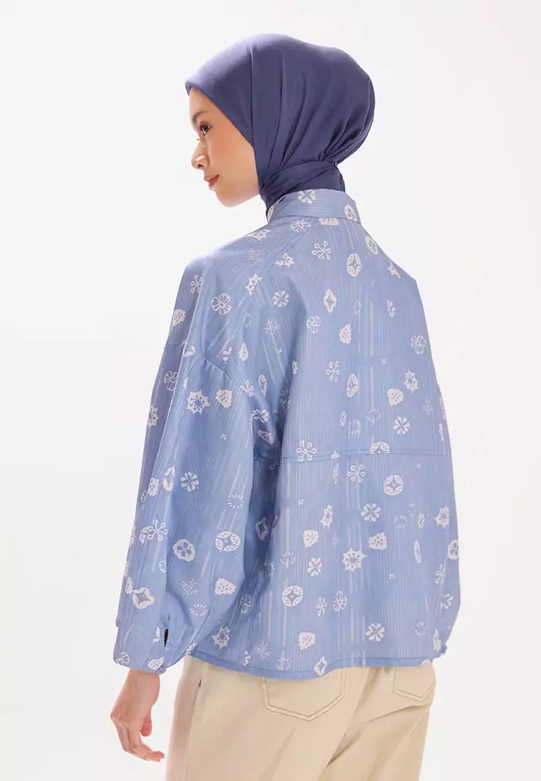 Ria Miranda Washed Blue Halie Top