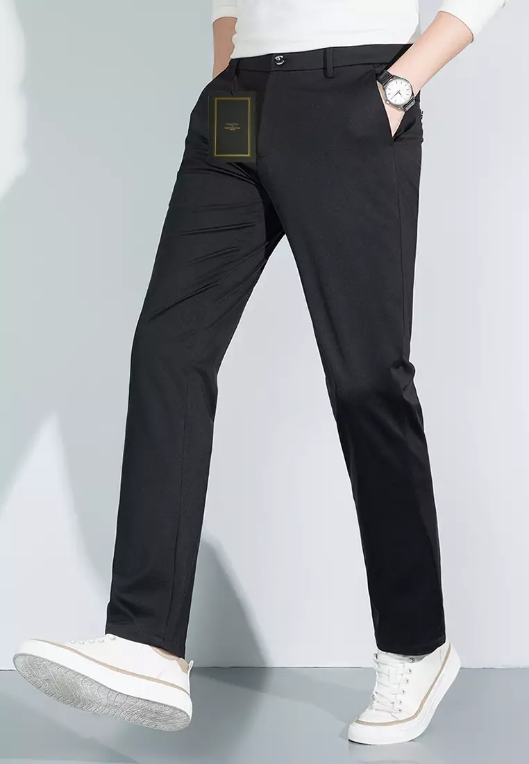 桑蠶絲小直筒西褲 WK-JBD905