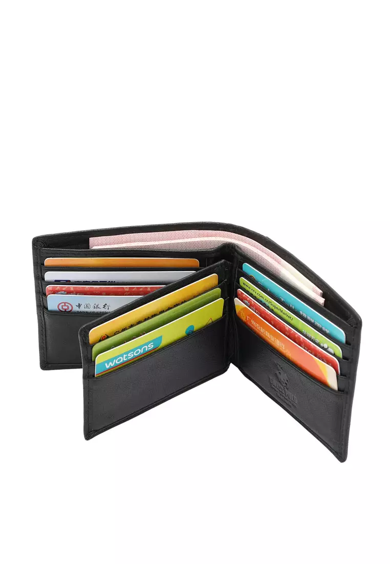 Men's RFID Blocking Tri Fold Wallet (RFID 皮夾) - 黑色