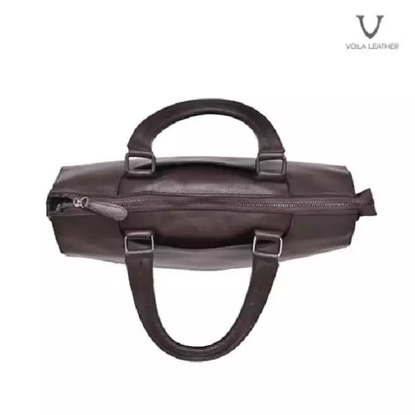 Tas Laptop Kulit Asli Voila Archer Brown