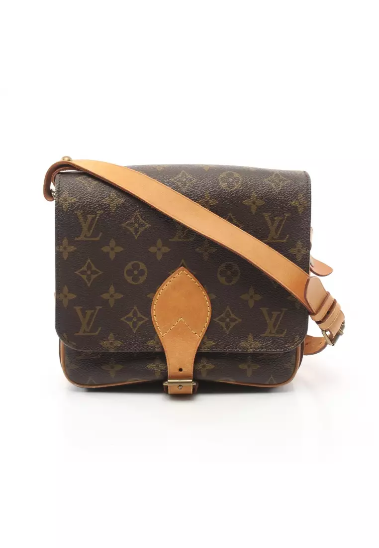 PVC - Hand - Saint - Bag - Louis - Leather - brown print monogram