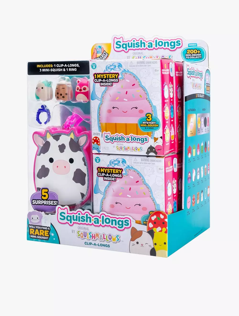 Squish A Longs Clip A Long Blind Assortmenr 12 Pack  - SQLSQAL0081