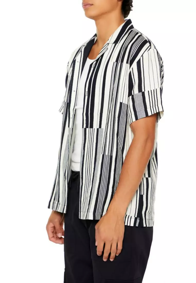 Forever 21 black and white striped shirt shop