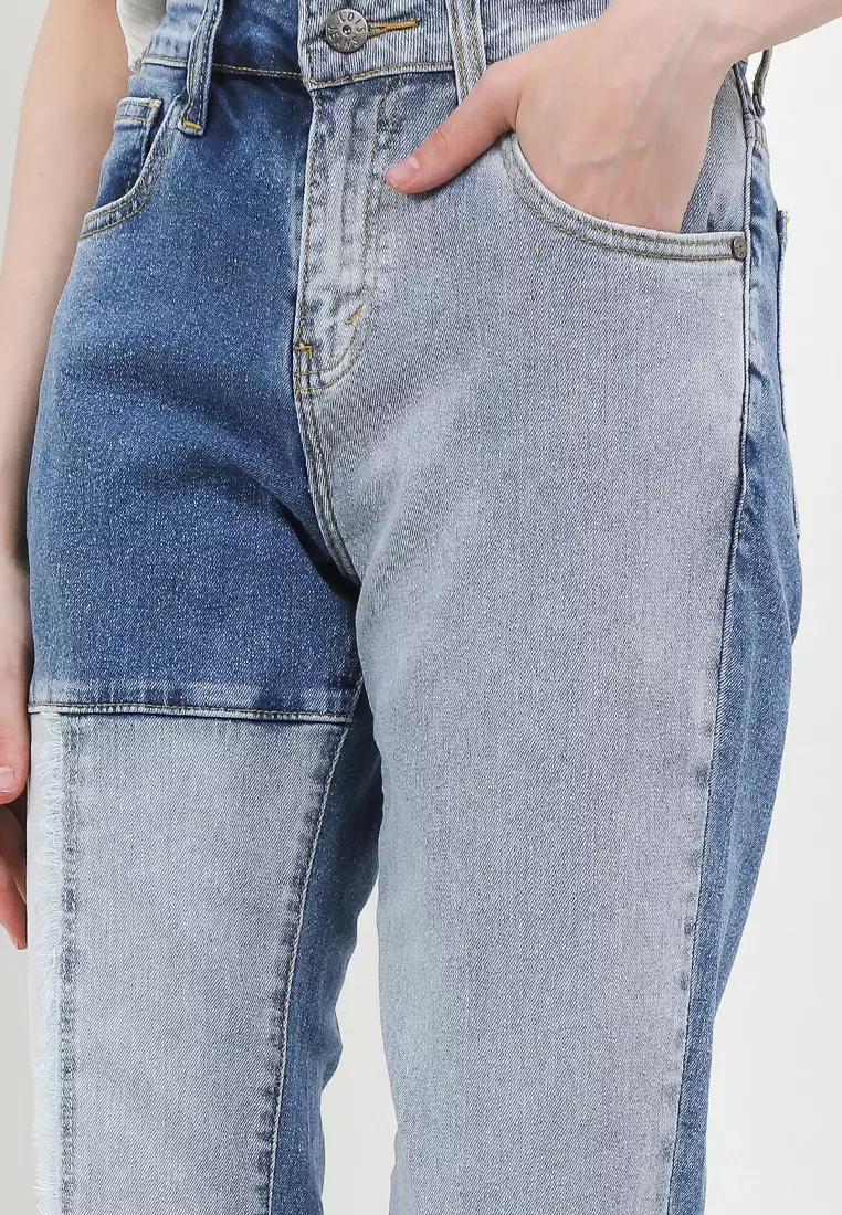 High Waist Straight Denim Pant FTW368