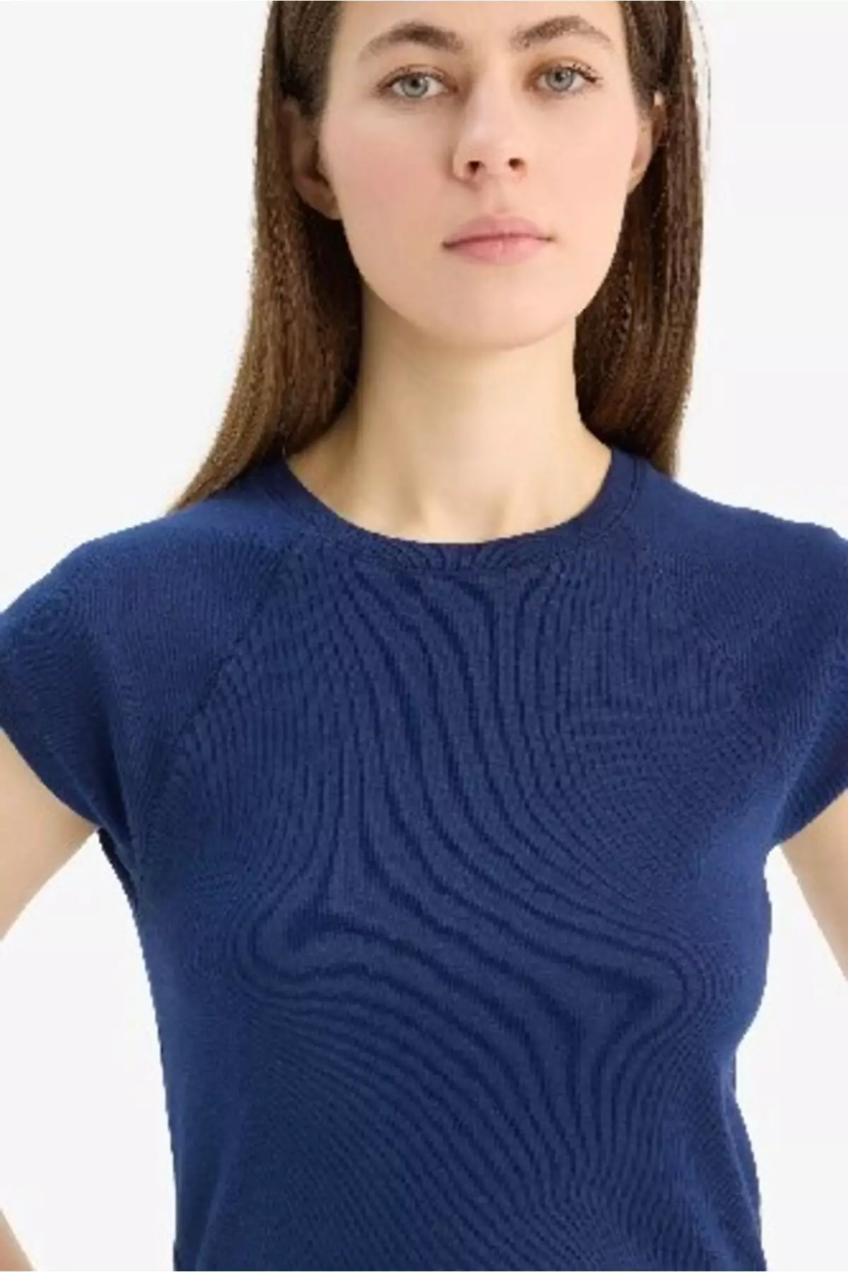 Slim Fit Crew Neck - Plain Rib Short Sleeve T-Shirt C7334Ax25Sp