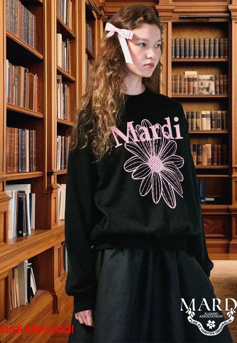 Sweatshirt Flowermardi - Black Pink