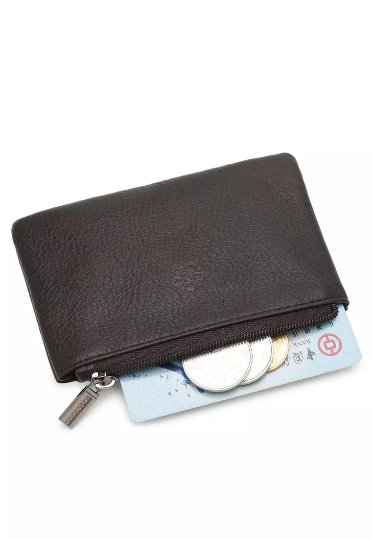 Men's Genuine Leather RFID Blocking Coin Pouch