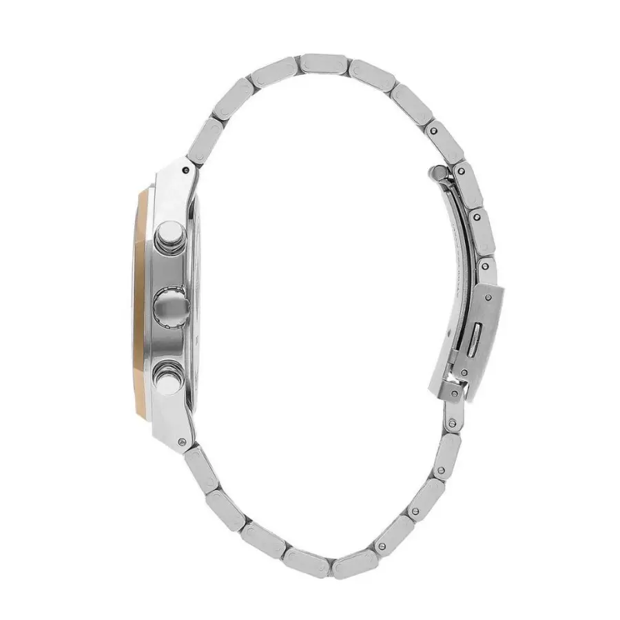 Lee Cooper LC07617.530 Silver Dial Rosegold Cowok