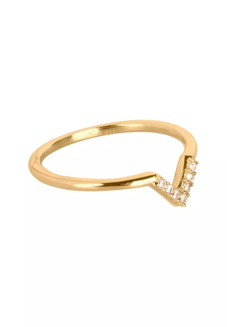 Wishbone Stacker Ring 14k Gold