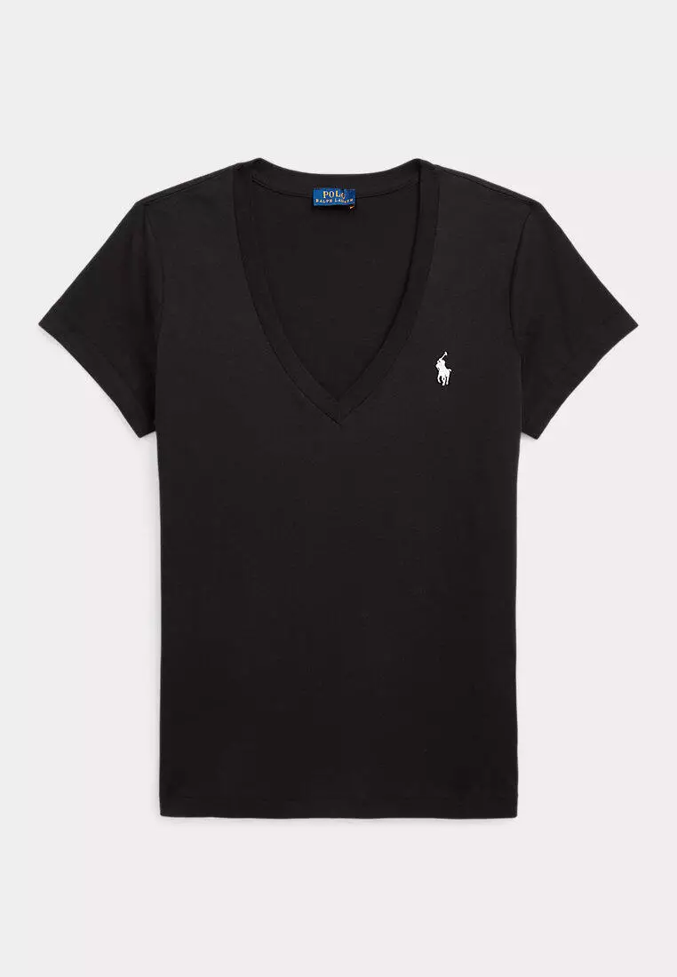 Cotton Jersey V-Neck Tee