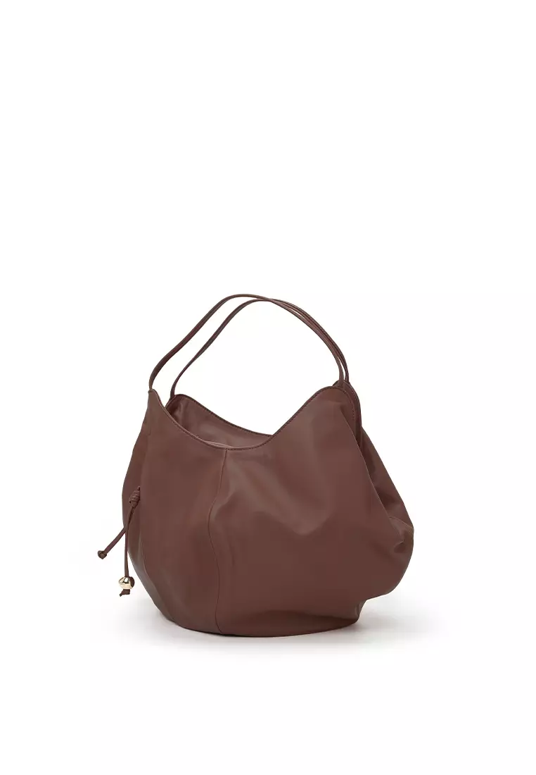 Balloon Hobo Bag - Dark Caramel