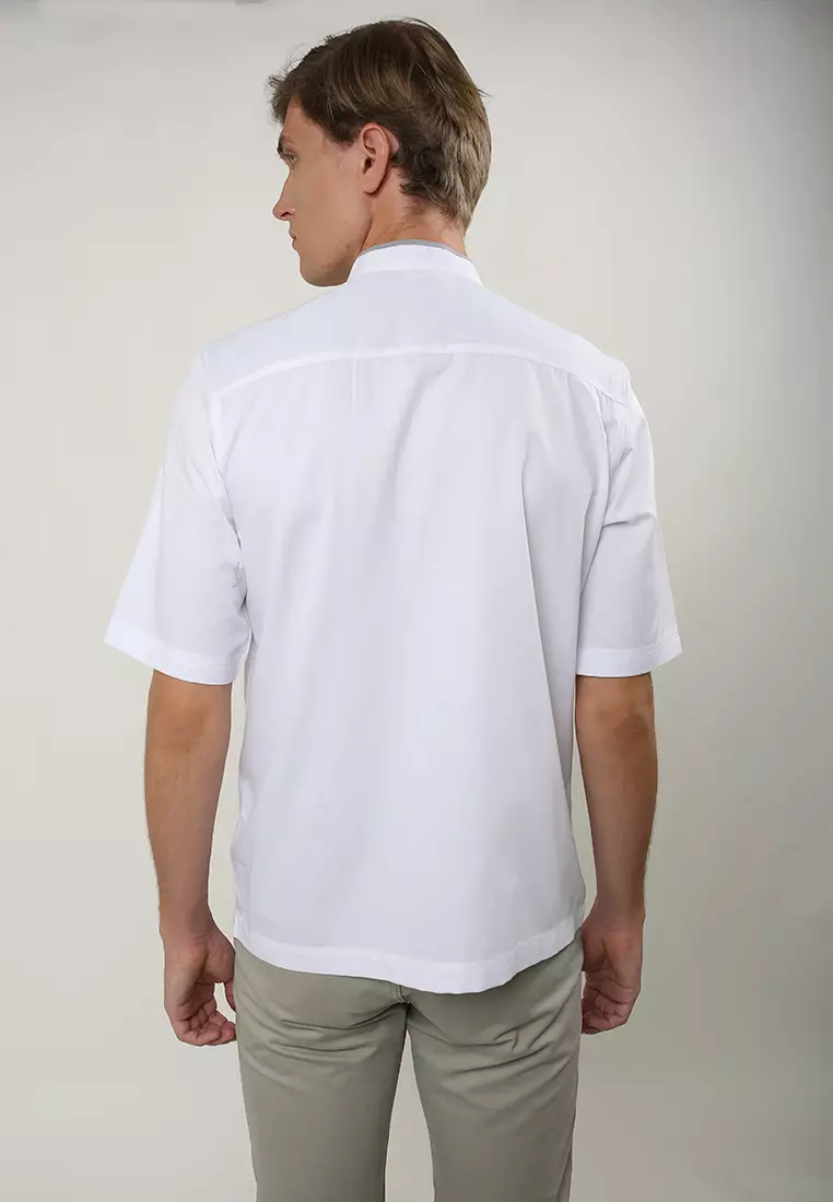LGS - Baju Koko Pria - Lengan Pendek - Warna Putih - CSH.285.S1124K.360.C