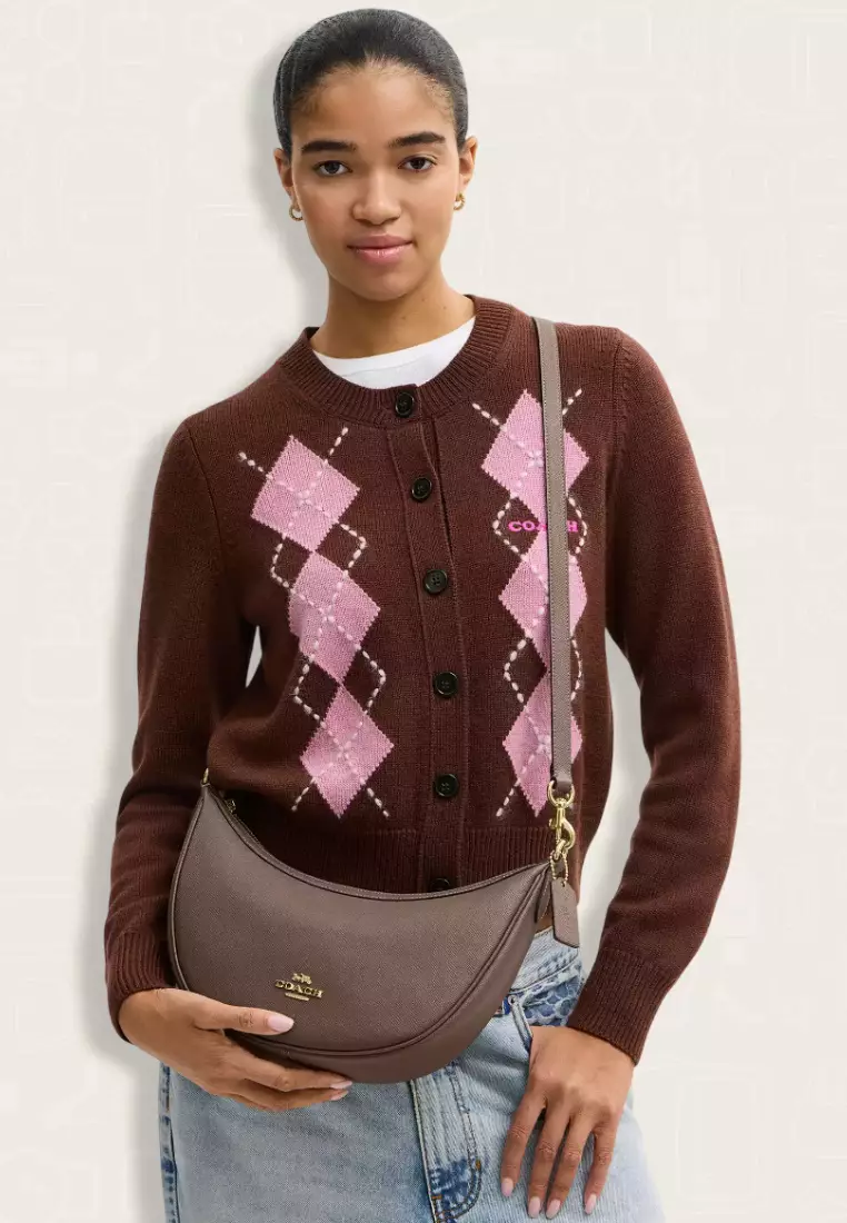 Coach Aria Shoulder Bag Dark Stone