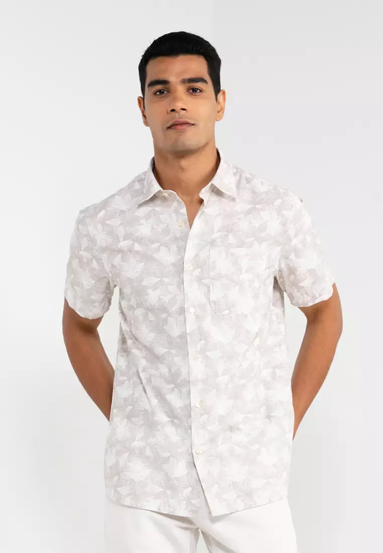 Mens floral short sleeve dress clearance shirts