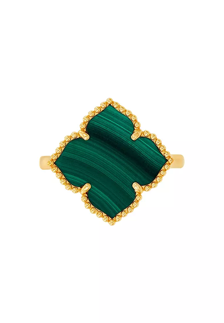 HABIB AL-ZAHRA | Malachite Gemstone Ring in 750/18K Yellow Gold 270901124(YG)-MALA