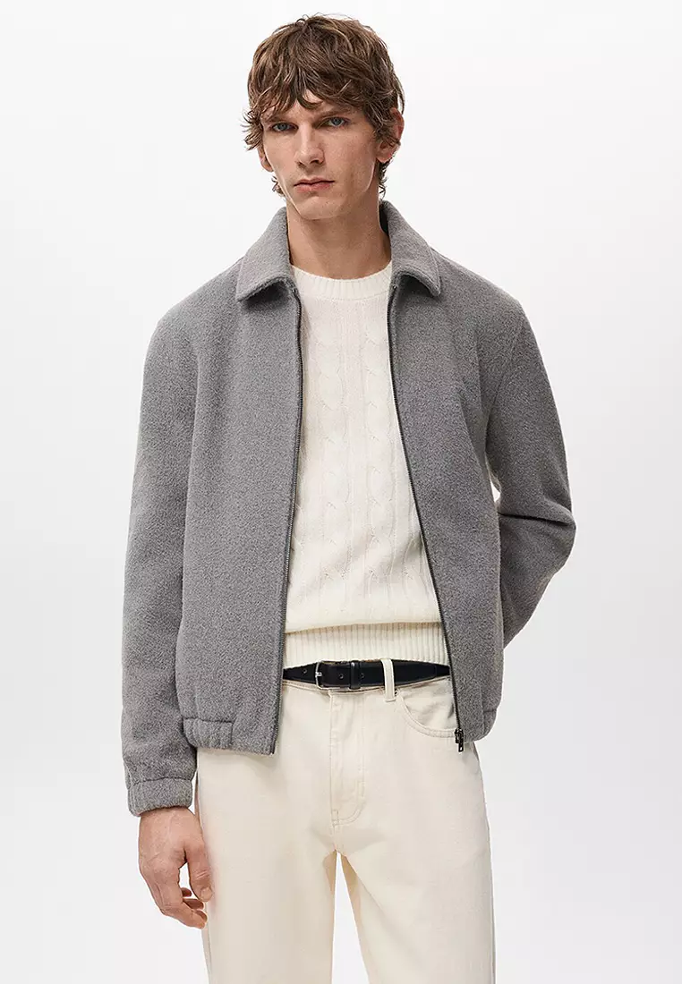 Textured Jacket With Zip