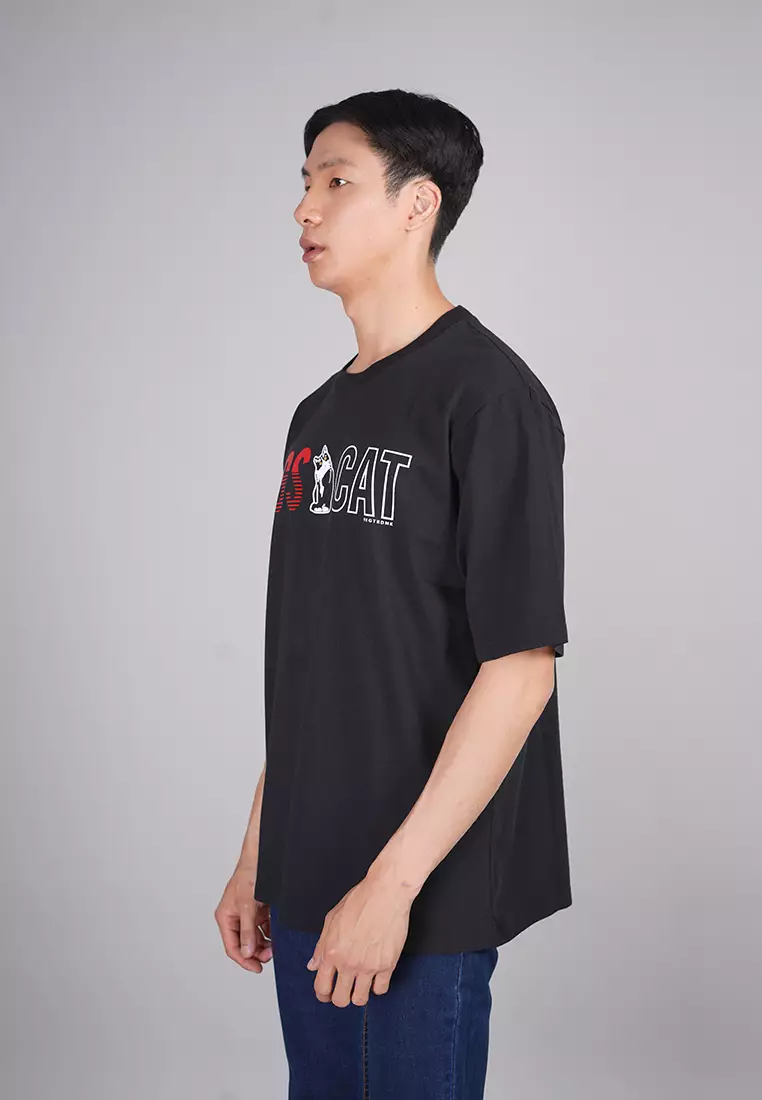LGS Street - Kaos Oversize - Streetwear - Hitam - Unisex - Cat - SO.30.H002.003.C