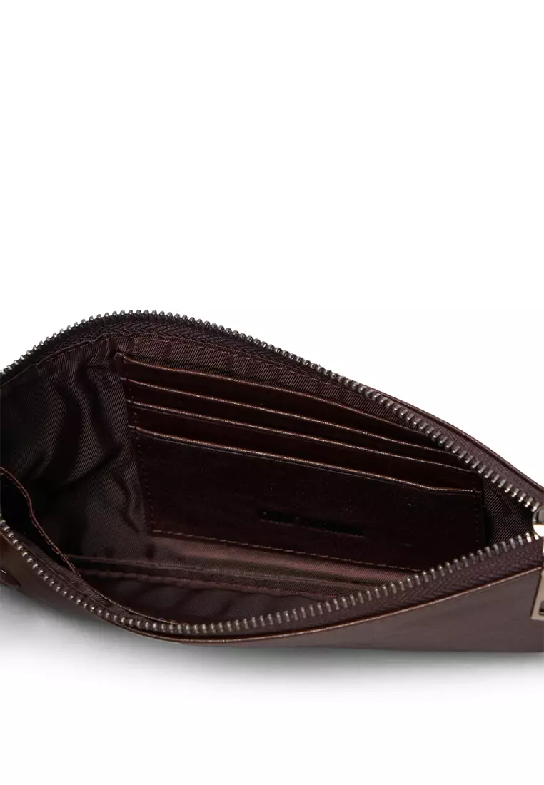 Pouch Kulit Pria Gino Mariani Elezar Brown