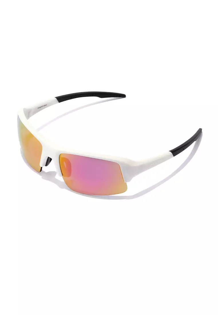 HAWKERS White Nebula BAT Sunglasses for Men and Women, Unisex. UV400 Protection. Official Product designed in Spain