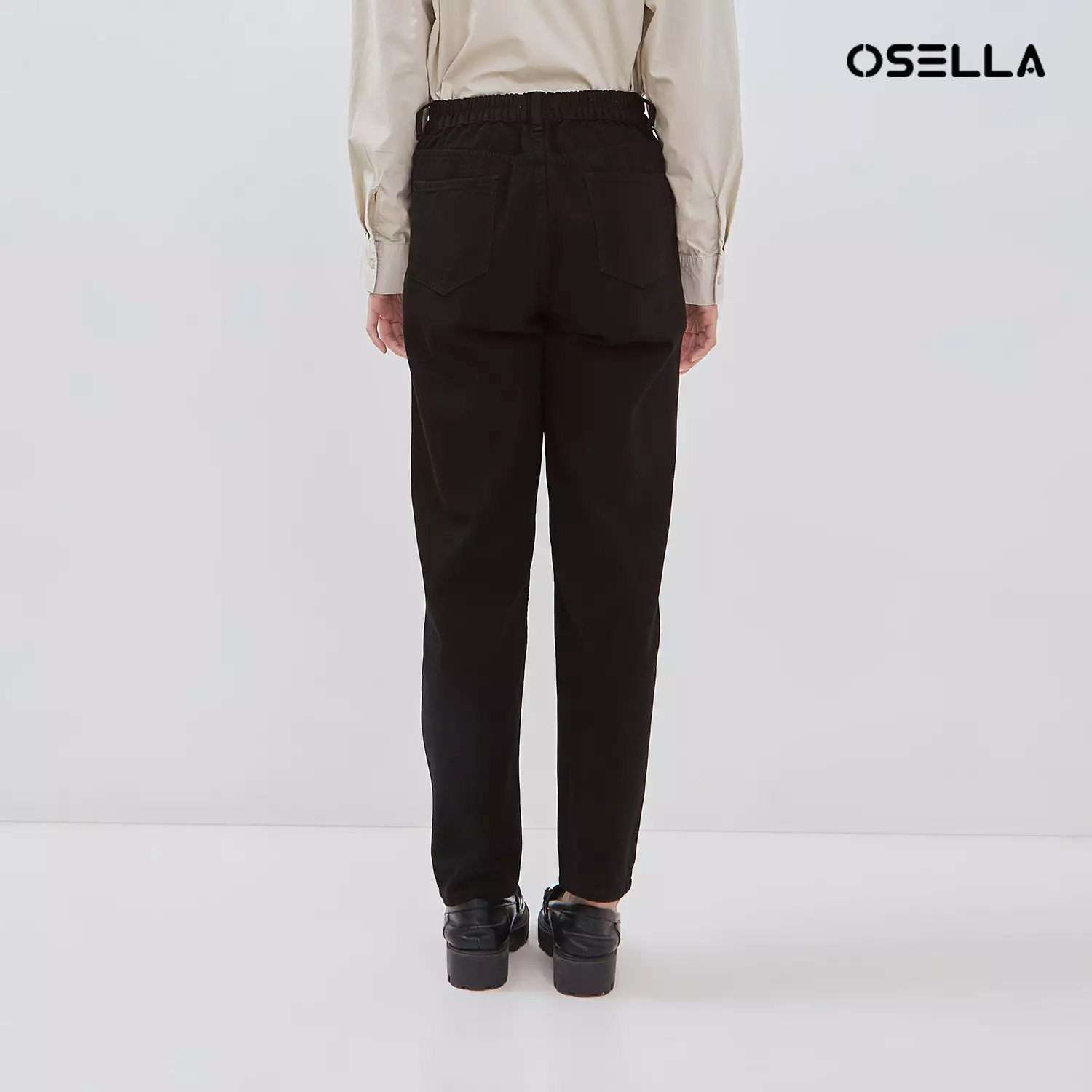 [NEW] Osella Clara High-Waist Mom Black Jeans 218O4003 | Celana Jeans Wanita