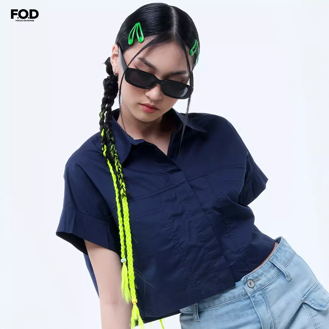 Kemeja Wanita Ghinza Navy