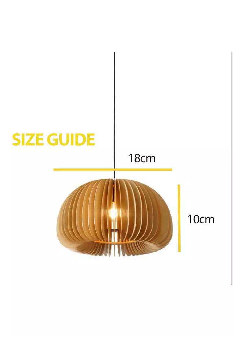 Small wooden pendant shop light