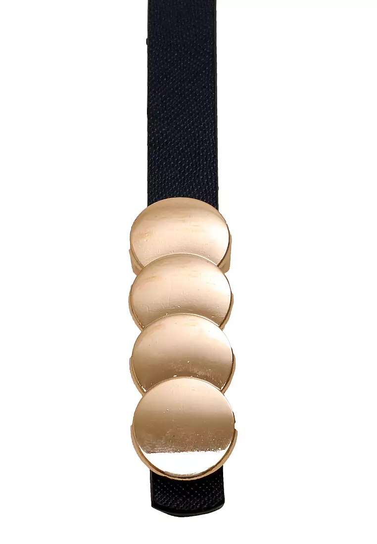 Fern Ikat Pinggang Gesper Wanita Stylish Casual Comfortable Material Leather Kulit ORIGINAL - Blue