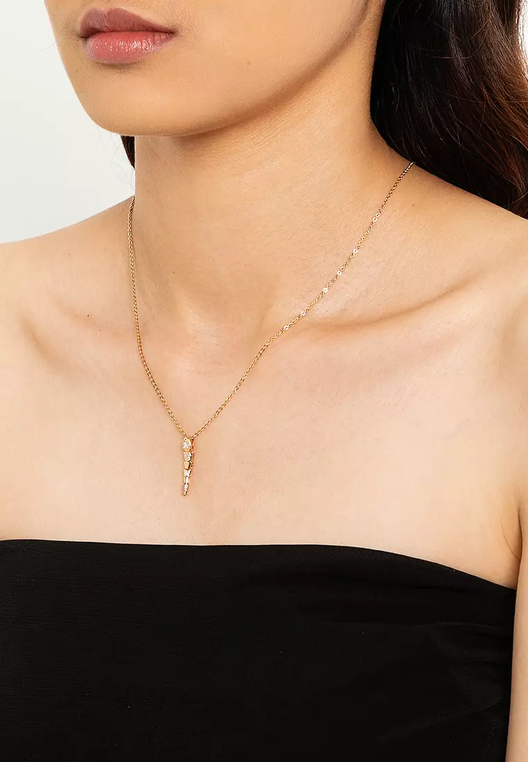 Serppentini Gold Plated Snake Necklace