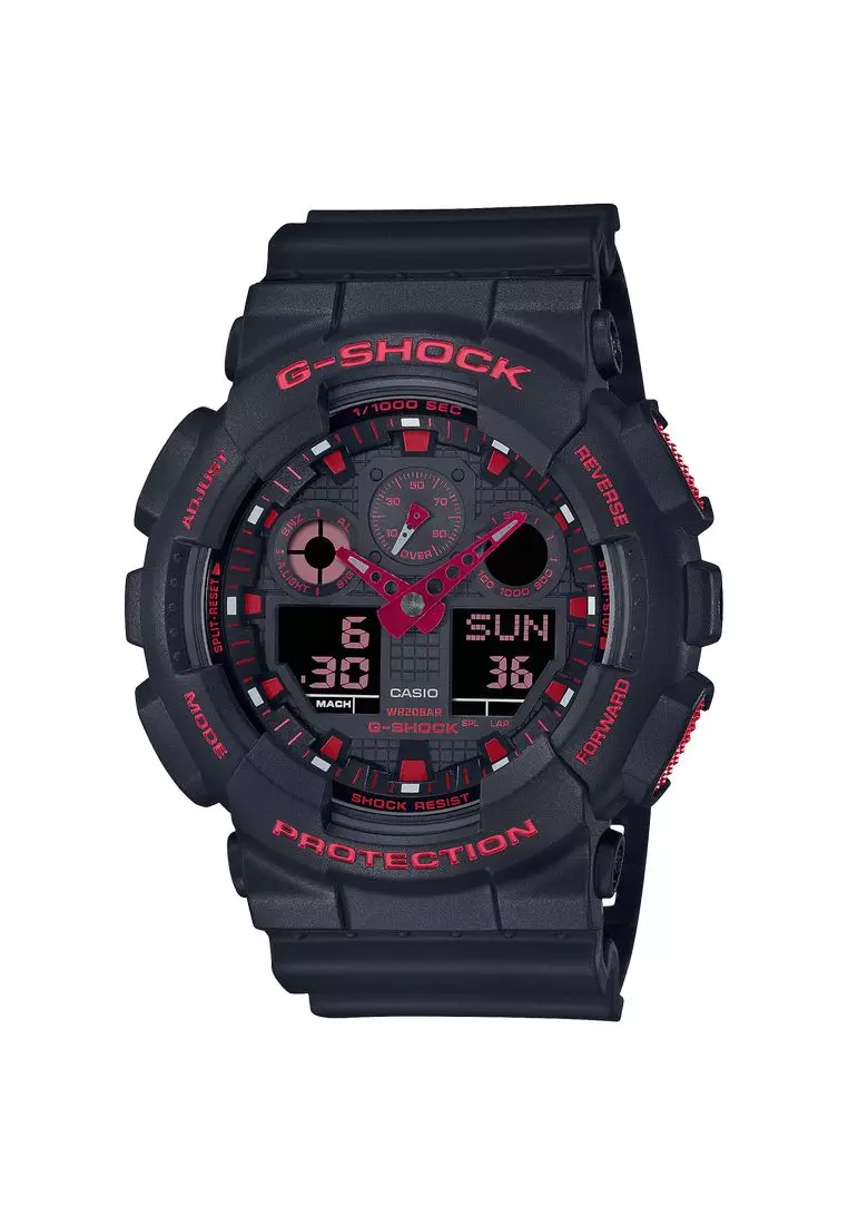 Casio g shock clearance black and red