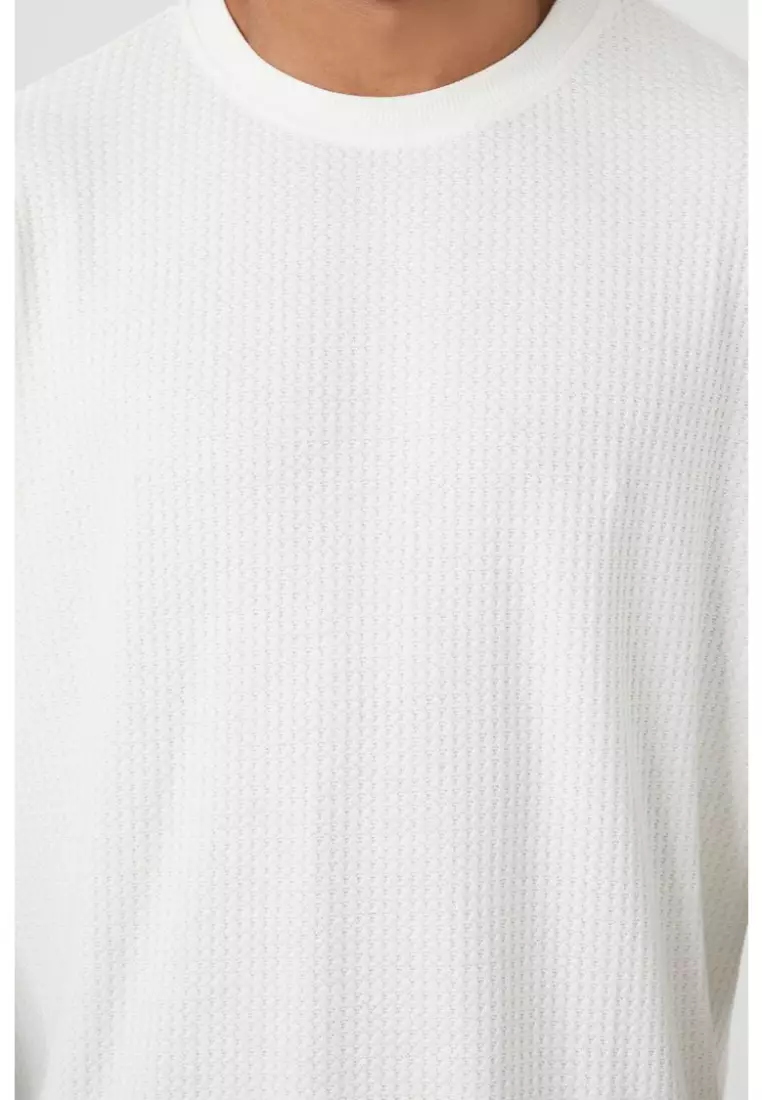 Buy FOREVER 21 Waffle Knit Crew Tee 2024 Online ZALORA Philippines