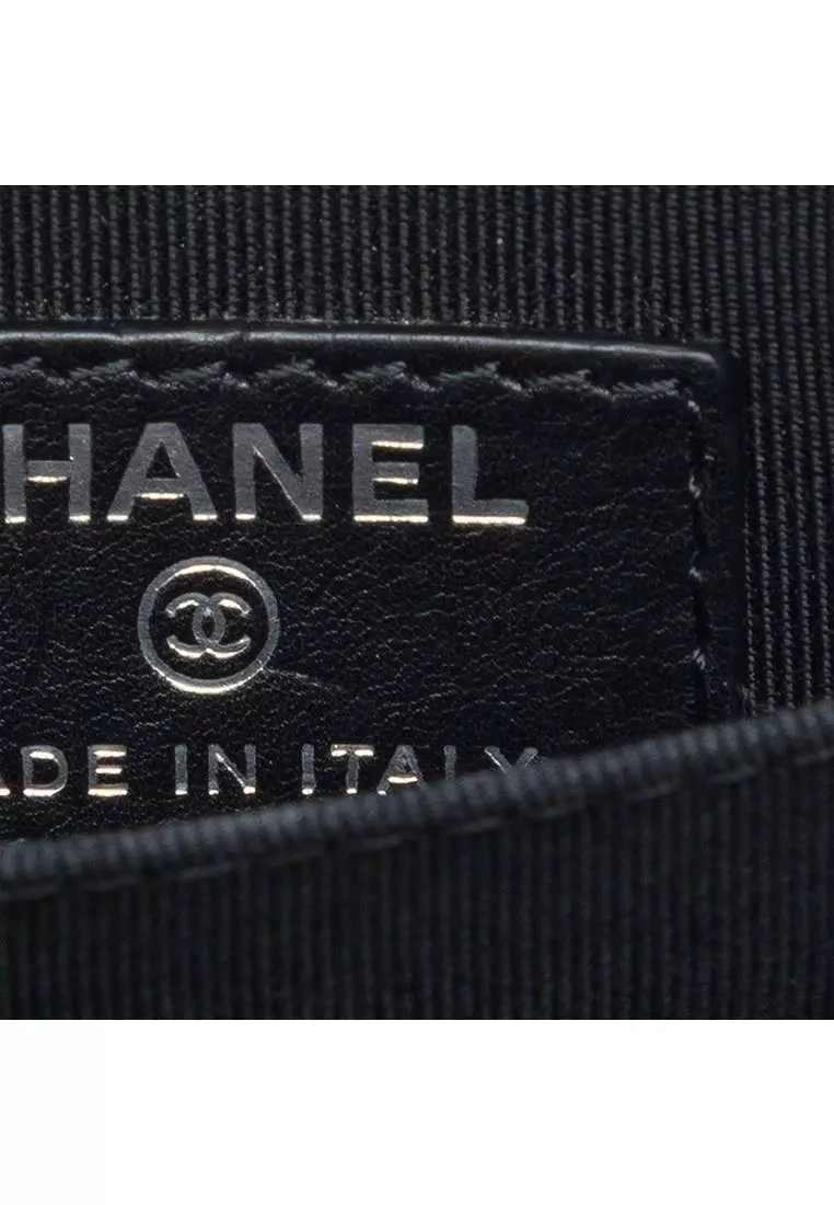 Pre-Loved Chanel Cc Calfskin Phone Holder Crossbody