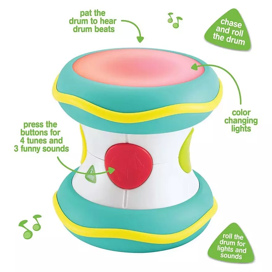 ELC Light And Sound Drum - Mainan Edukasi Bunyi Alat Musik Bayi