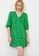 Maje green Printed Satin Jacquard Dress 86617AAF5AACF0GS_1