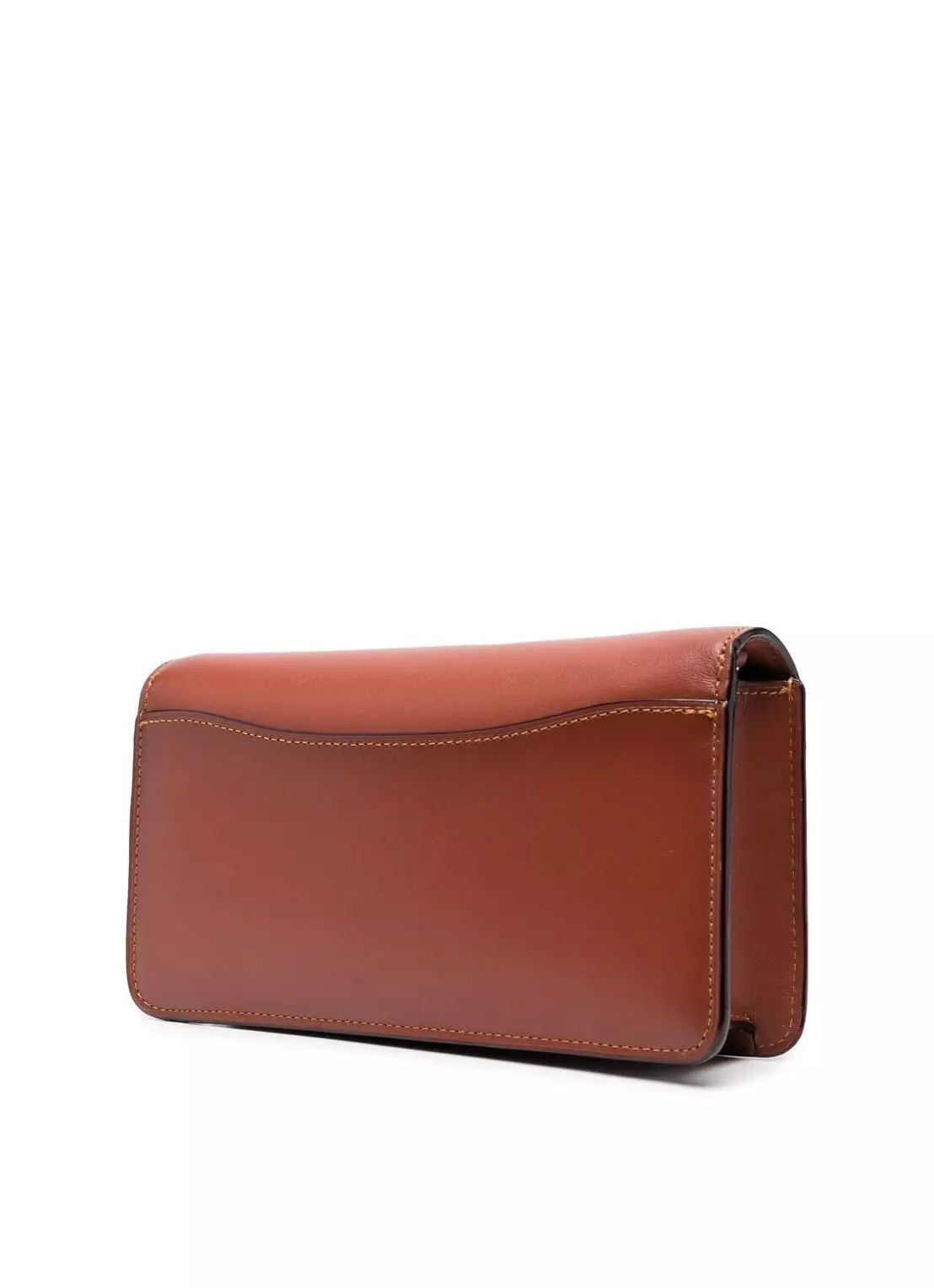 CE774 Tabby Chain Clutch Sign Smooth Leather Tan Rust GHW 