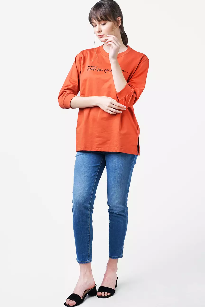 Sweater Wanita Rexa Orange