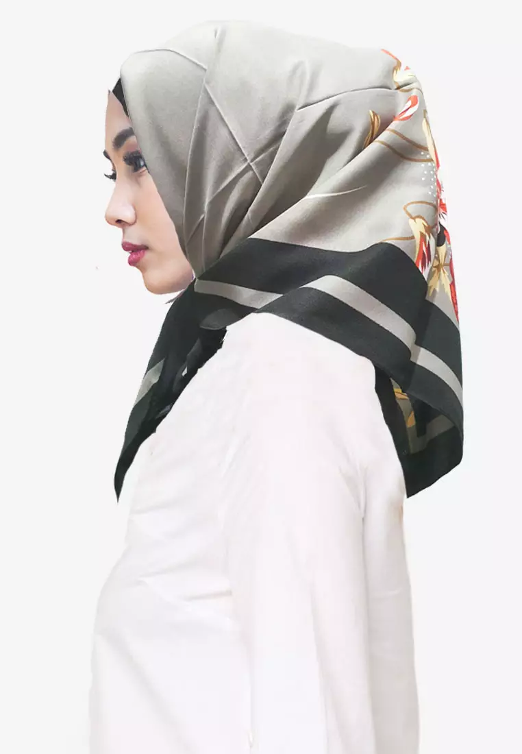 Noora Voal Square Scarf Black