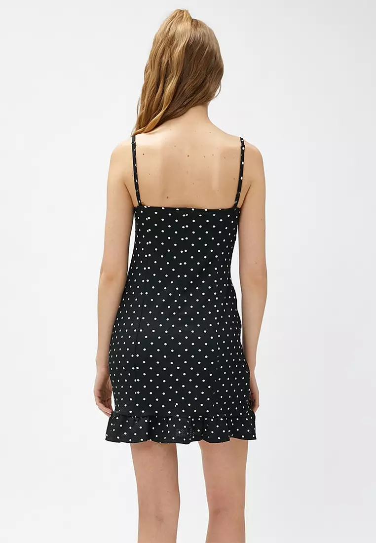 Polka Dot Mini Dress with Thin Straps