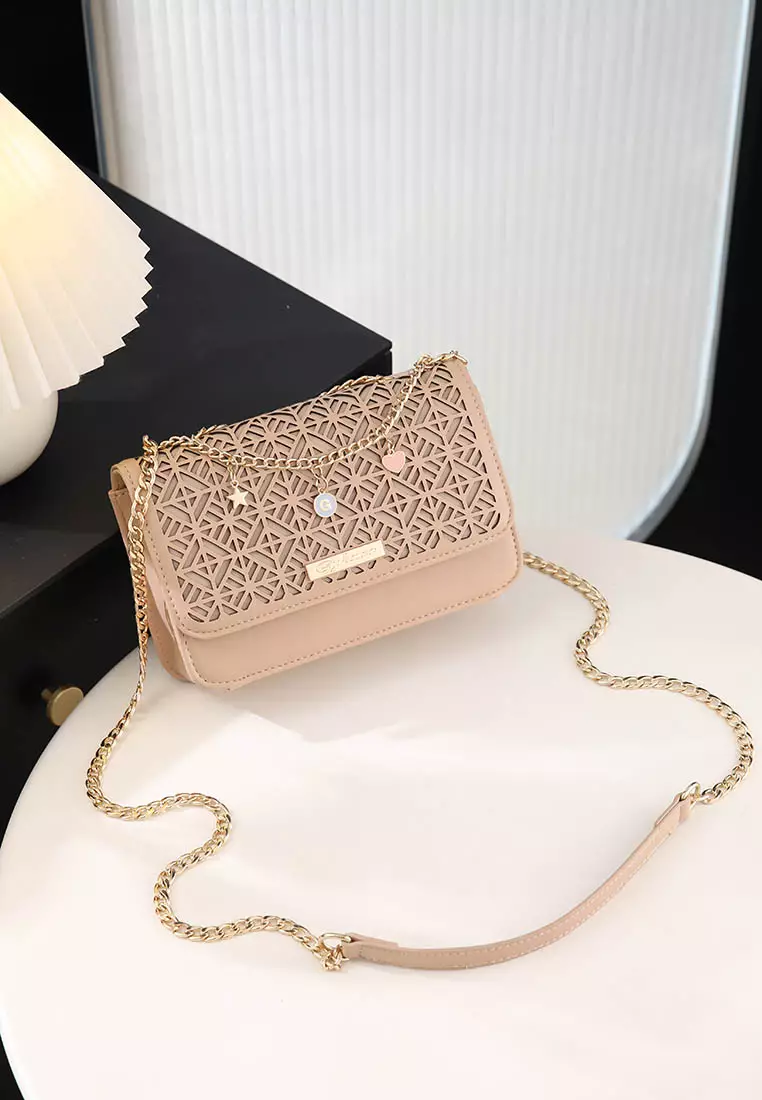 GYKACO HANSOO Khaki - Tas Wanita Sling Bag - Fashion Top Handle Bag (Import)