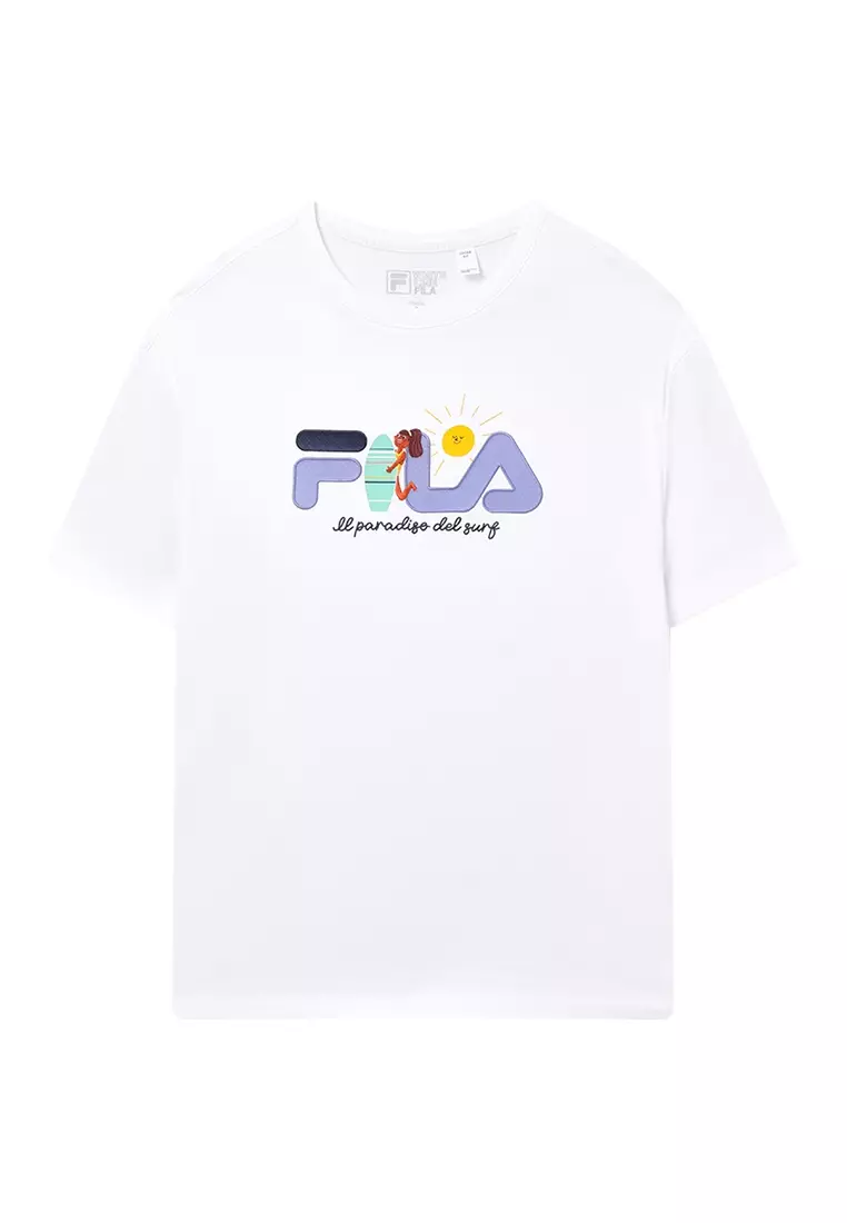 White 2024 fila shirt