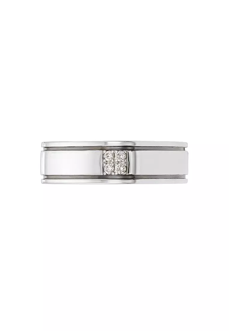 HABIB Diamond Men's Ring in 925 Silver Palladium 270721024(PLD)