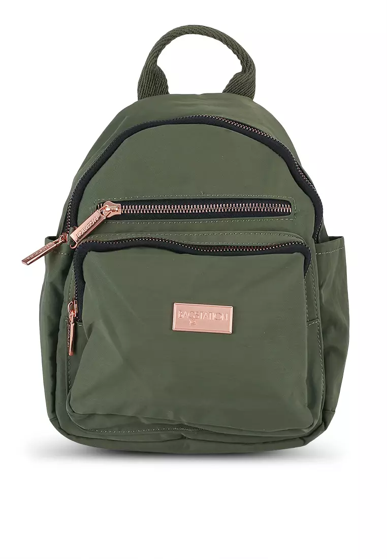 Black backpack rose gold zip store