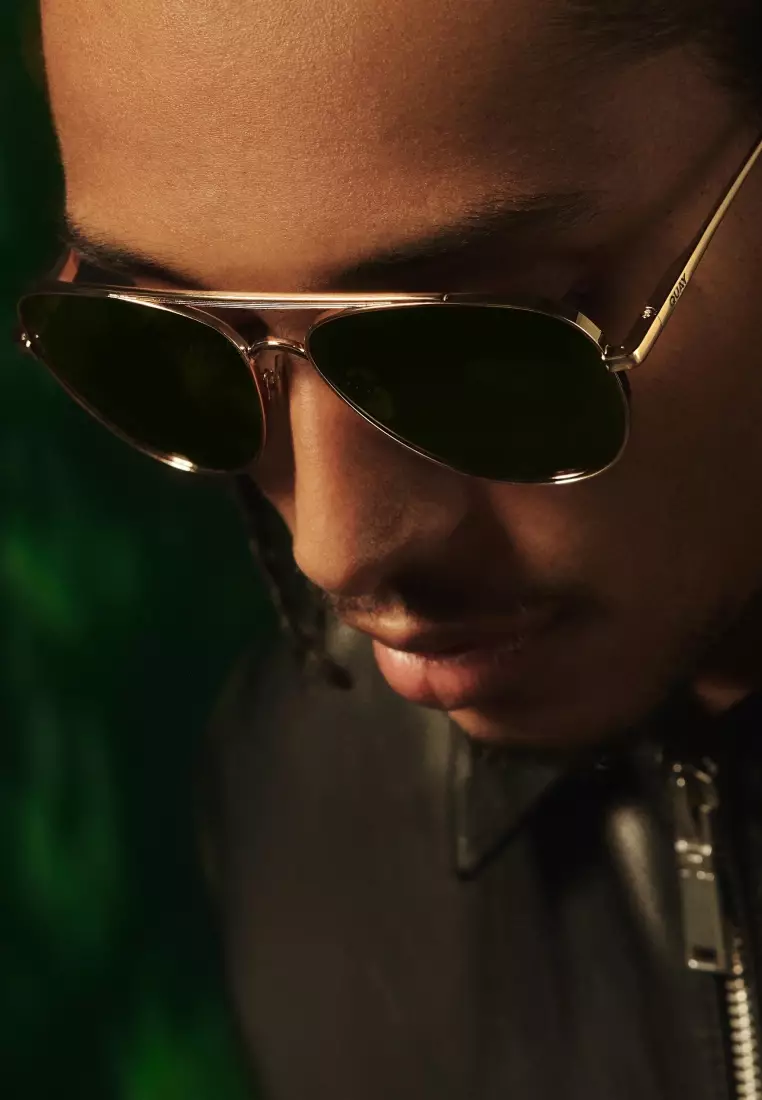 Free Fall Sunglasses - Brushed Gold/Green Polarized