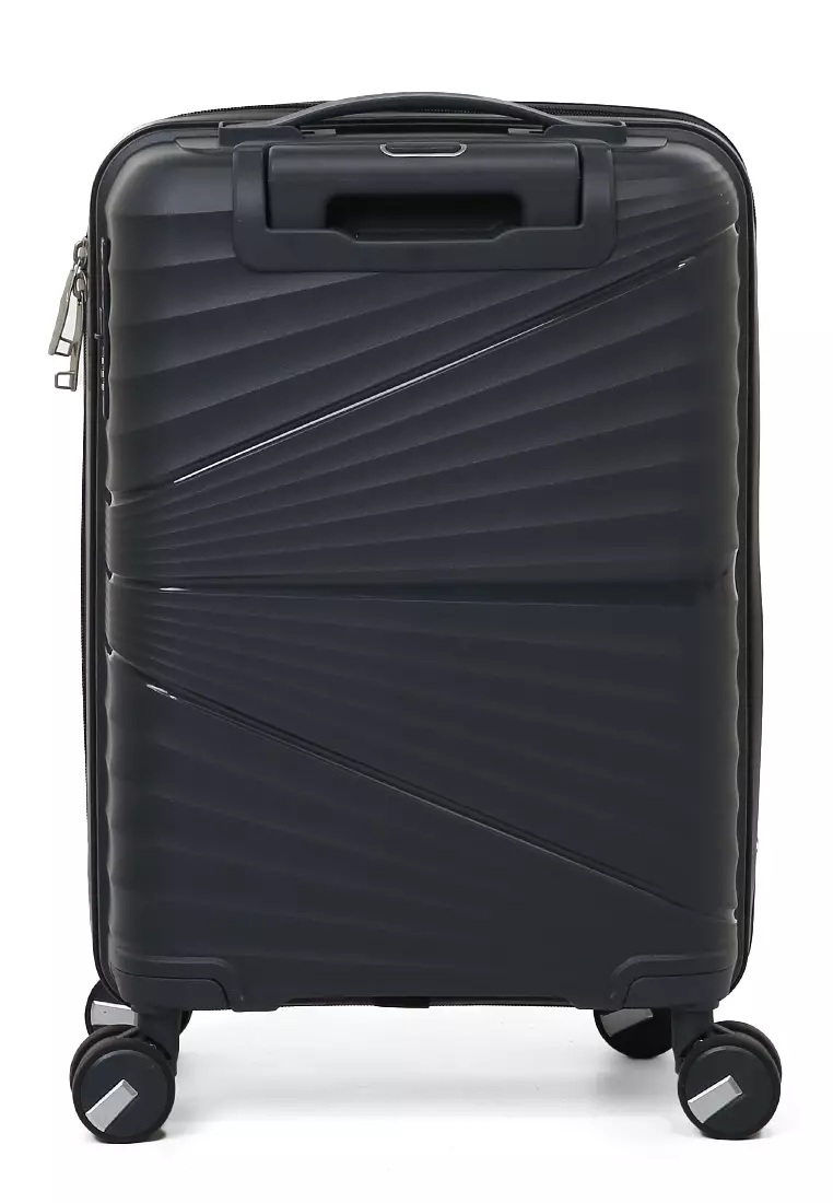 Carlton Koper Size 20inch Unisex Lock Anti Theft Zipper Suitcase Material Fiber ORIGINAL - Dark Gray