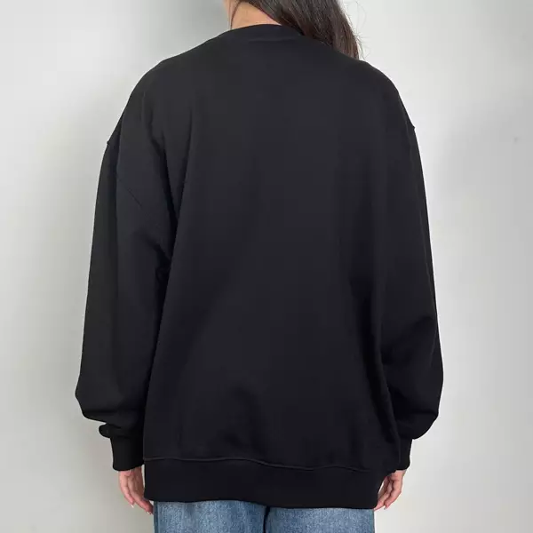 Sweater ADLV BOX BASIC LOGO POCKET BLACK SWEATSHIRT 100% ORIGINAL