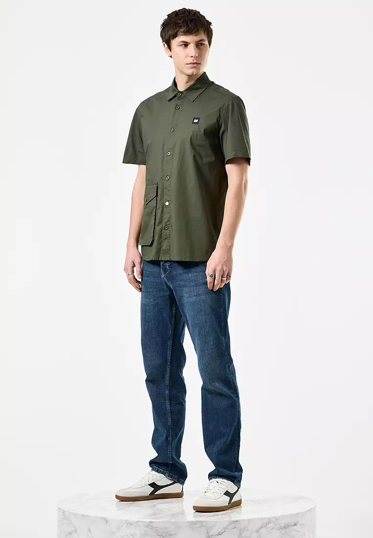 MENS CASTLE GREEN BARBOZA POCKET SHIRT