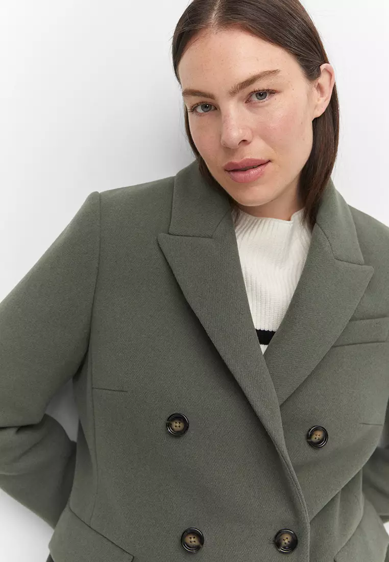 Buy Mango Wool Double-Breasted Coat 2024 Online | ZALORA Philippines