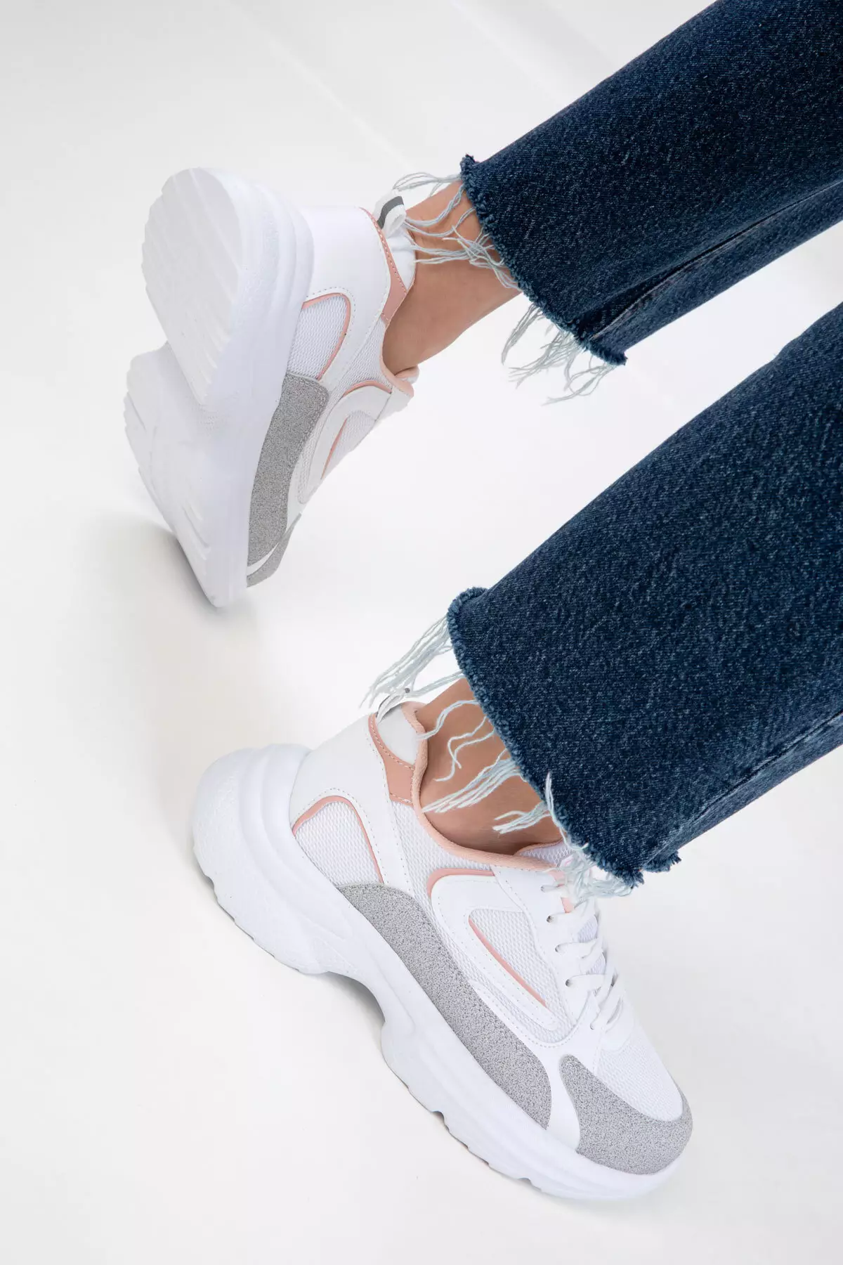 White-Powder Women's Sneaker 20413