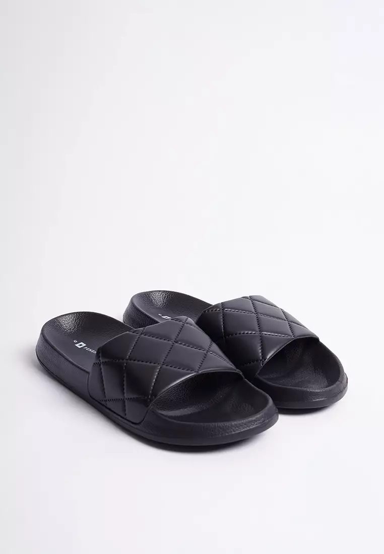 Discount on Penshoppe  shoes - SKU: Men's Faux Quilted Slides